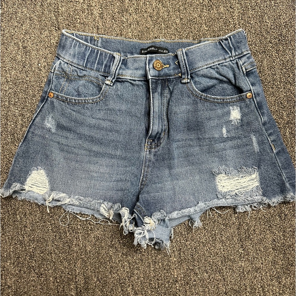 Sincerely Jules high waisted Jean shorts, size 0/24